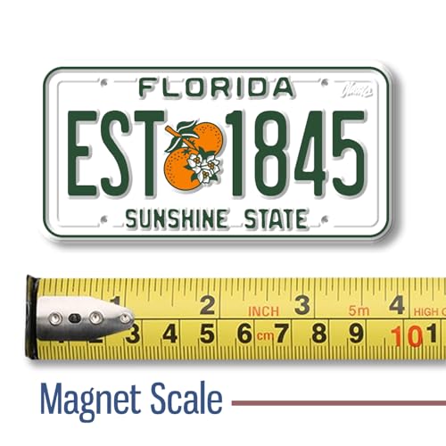 Imán decorativo de placa de matrícula de Florida 1.9" x 3.8" miniatura 2