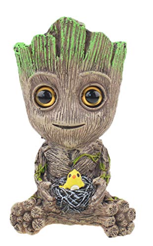 Gumolutin Mini Tree Shape Baby Groot Aquarium Fish Tank Air Bubbler Decoration with Oxygen Pump Stone, Chicken