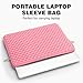RAINYEAR 11-13 Inch Laptop Sleeve Compatible with 13" Macbook Air M5 M4 M3 M2 M1 Macbook Neo 13.3" & 14" Macbook Pro, 11" Chromebook Notebook Diamond Foam Shock Resistant Padded Case(Pink)