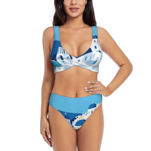 Maillot de bain deux pièces push-up idéal pour les vacances à la mer
