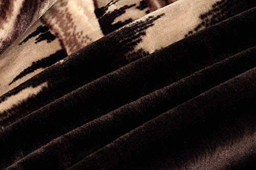 Solaron Korean Super Thick Heavy Weight Mink Blanket (Queen, 119 Wolf Black) #TOP3