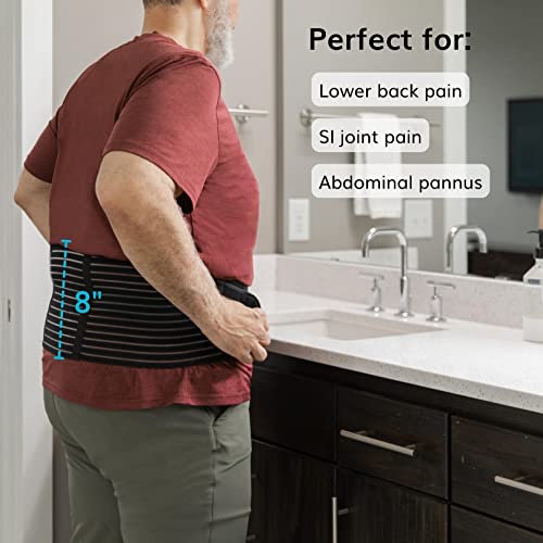 BraceAbility Obesity Belt Stomach Holder - Men and Women's Plus Size Belly Support Band Girdle for Hanging Stomach Relief, Pendulous Abdominal Support, Lower Tummy Fat Lifter Pannus Sling (Small)
