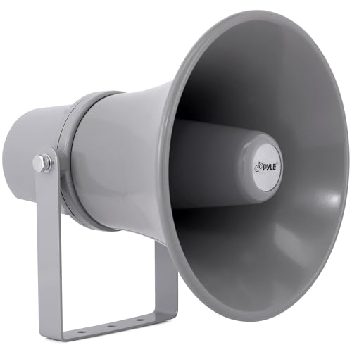 Pyle Indoor/Outdoor PA Horn Speaker, 9.7 Inch PA Speaker Loud Sound with 70V Transformer 20-Watt Mounting Included by Pyle - Used condition - CA$24.71