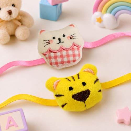 Image of CraftVatika Rakhi for Kids | Set of 2 for Brother | Perfect Rakhi for Brother Boy with Fridge Magnet, Rakshabandhan Greeting Card, Tilak Set,Home Decor (M3-Kids Set)