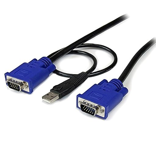 StarTech.com Cable KVM de 3m Ultra Delgado Todo en Uno VGA USB HD15 - 10ft Pies 2 en 1 | Ya disponible en tu tienda friki favorita! En mundofriki.es!