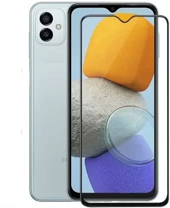 Image of ZARALA edge to edge full screen coverage tempered glass screen protector for SAMSUNG GALAXY F14 5G with easy installation kit (black) [pack of 1