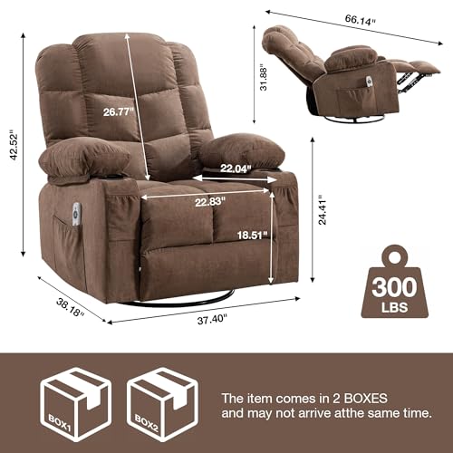 Sillón reclinable eléctrico con masaje y puerto USB miniatura 2