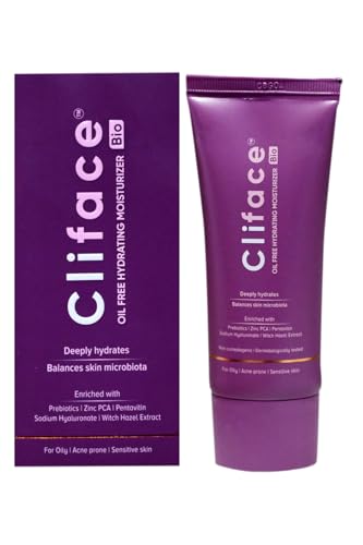 Image of KMAY Cliface Bio Oil Free Hydrating Moisturizer for Oily & Acne Prone Skin | Lightweight Non Greasy Face Gel - 50g (Pack of 2)