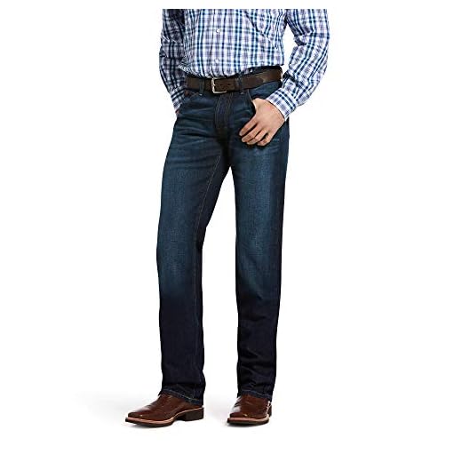 Ariat Calça jeans masculina reta M5 Slim Stretch Legacy empilhável, Durham, 31W / 34L