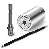 Weicher Schaft: Der 1/4 Zoll (0,6 cm) Sechskantbohreranschluss passt sowohl für Handbohrmaschinen als auch für Elektrobohrer, mit großer Flexibilität zum Biegen, Drehen und Glätten, auch in engen Räumen.