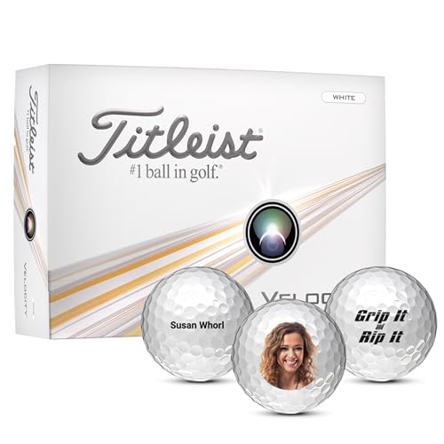 Titleist Velocity Personalized Logo Golf Balls - Custom Pack of 12