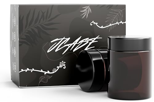 Stash Jar - Juego de 2 tarros de cristal para hierbas (100 ml, protección UV, herméticos, 100%...