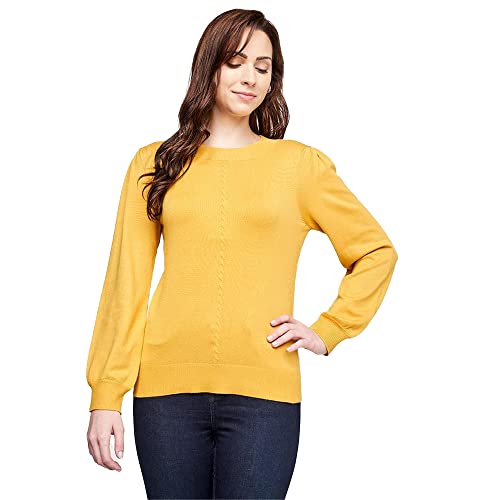 Image of AND Printed Viscose Round Neck Womens Top