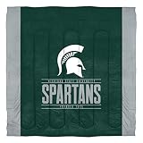 Northwest NCAA Michigan State Spartans Unisex-Adult Comforter and Sham Set, Full/Queen, Modern Take
