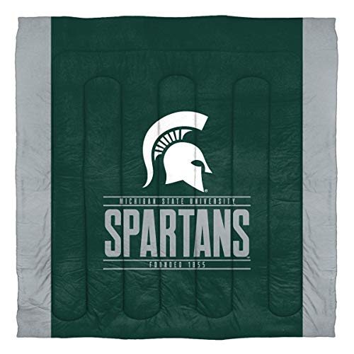 Northwest NCAA Michigan State Spartans Unisex-Adult Comforter and Sham Set, Full/Queen, Modern Take
