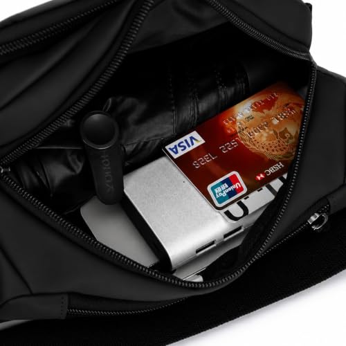Image of Waist Bag for Man & Woman | Travel Handy Hiking Running Pouch with Zipper | Adjustable Strap Fanny Pack for Documents Money Card Phone Earphone (Army Black)