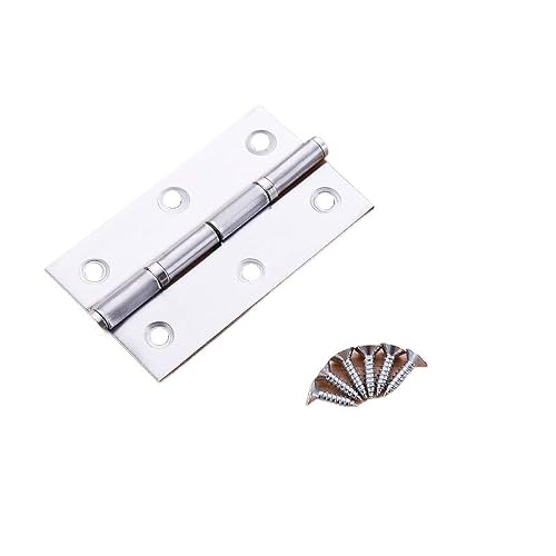 Door Hinges 2 Pcs Stainless Steel Door Hinges Cabinet Doors 2inch .5 Inch 3inch Windows Hinge Wooden Box Sound Suppression(Y L 2PCS)