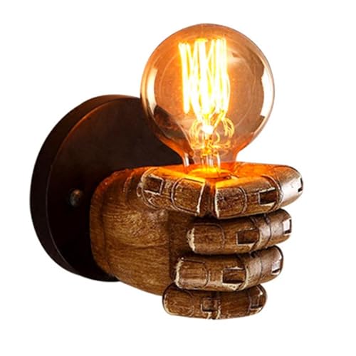 Image of Aomesinc Vintage Wall Sconce Industrial Hand Shaped Wall Light Fixture Edison Lamp Fixture Indoor for Bedroom Kitchen Restaurant Farmhouse(Left)