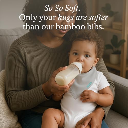 SuperSoft Baby Bibs, Premium Bamboo Bandana Drool Bibs for Infant Boys & Girls, Adjustable Snap Bibs, 6-Pack3