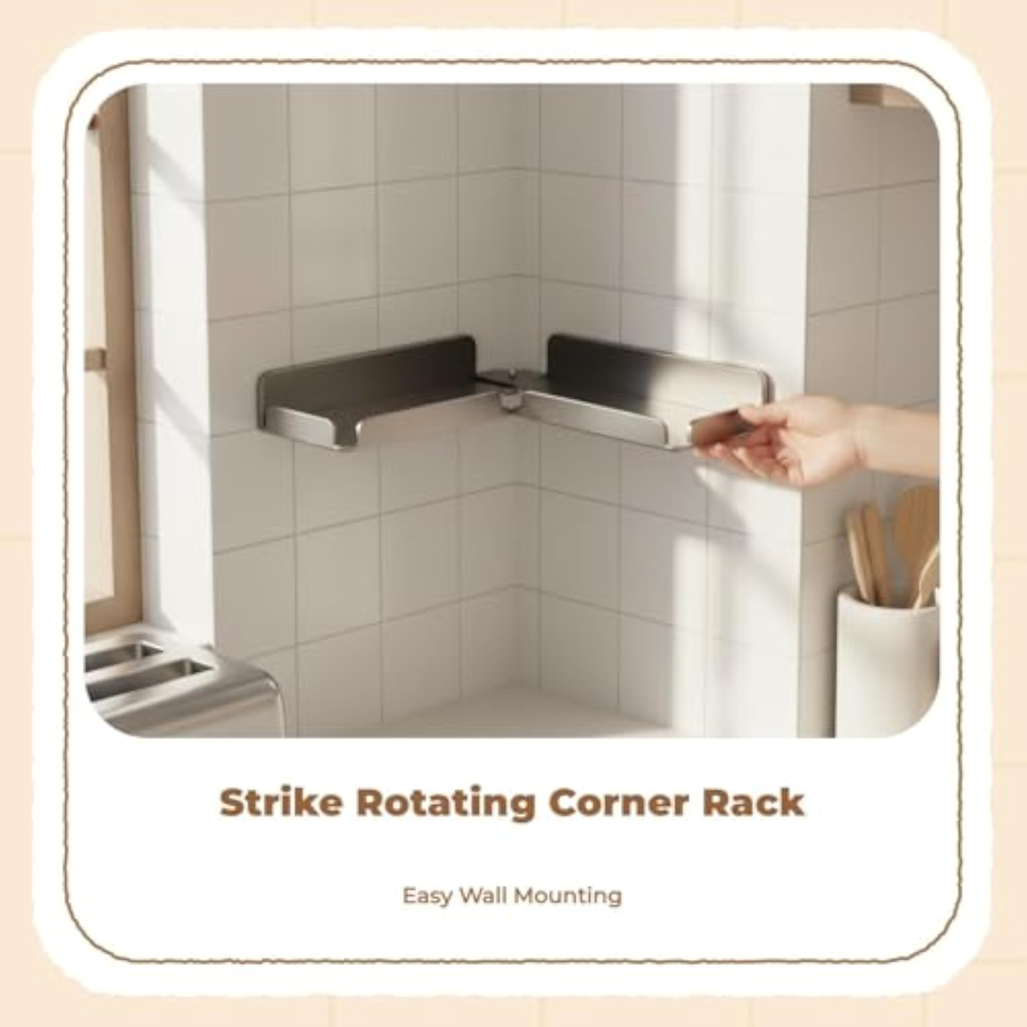 Rotating Kitchen Storage Rack, Multilevel Organizer