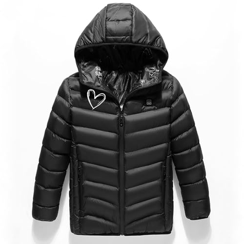 Kids Heated Jacket Boys Girls Hooded Jackets 3 Adjustable Temperature Heated Coat 3 Heating Zones Body Warmer USB Coat3