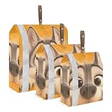 Tre sacchetti portaoggetti per vestiti: 23 x 38 cm, 30,5 x 40,5 cm, 40,5 x 51 cm.