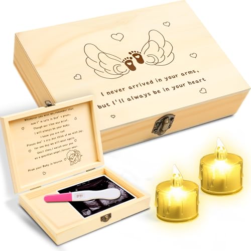 Image of Sympathy Gift Baskets for Loss of Baby Care Package for Women, Miscarriage Memorial Bereavement Gifts for Mothers Dad Baby Keepsake Box