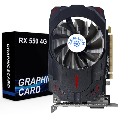 Radeon RX 550 4GB Graphics Card, GDDR5 128 Bit PCIE 3.0 Computer ...