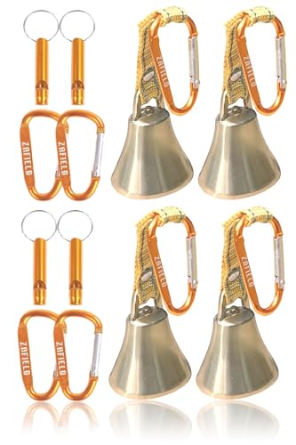 【MONOQLO BEST BUY受賞／プロ登山家推奨】 熊鈴 消音機能付き 熊よけ鈴 【真鍮製で遠くまで響くきれいな音色】 大音量 登山 トレッキング 山歩き 山菜取り 熊よけベルの商品画像（Amazon）