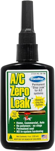 Image of A /C Zero Leak, Fluorescent Yellow 4 Oz, Permanent Stop Leak, Chemical Weld Formula for Automotive, Commercial & Residential HVAC, Compatible with All AC Lubricants (Pack of 18) (90-699)