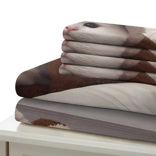 Parure de lit imprimé en 3D chat mignon avec housse de couette résistante de qualité - 7