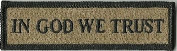 Gadsden and Culpeper - 1 x 3 3/4" In GOD We Trust Tactical Morale Patch - Black-White