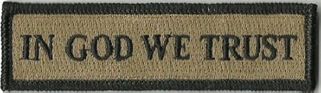 Gadsden and Culpeper - 1 x 3 3/4" In GOD We Trust Tactical Morale Patch - Black-White