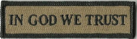 Gadsden and Culpeper - 1 x 3 3/4" In GOD We Trust Tactical Morale Patch - Black-White