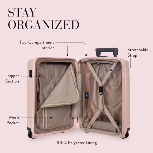 Bric's B|Y Ulisse Spinner Suitcase - 21 Inch Carry-On Luggage - Hard Exterior and TSA-Approved Lock - Rosa Perla3