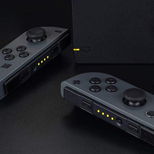 eXtremeRate Firefly LED Tuning Kit dla Nintendo Switch Joycons Dock NS Joycon SL SR Buttons Ribbon Flex Cable Indicate Power LED - Żółty (Joycons Dock Nie Jest Dołączony)