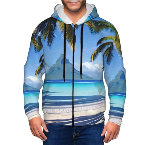 Sweat à capuche décontracté zippé à manches longues ajustable et confortable