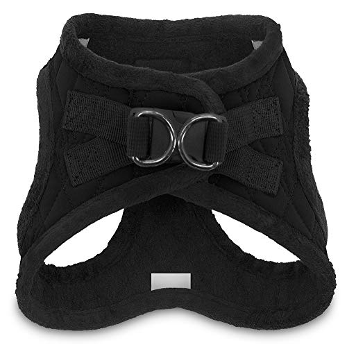 Voyager Step-In Plush Dog Harness by Best Pet Supplies, Step In Vest Harness for Small and Medium Dogs Soft, Black, size L - Image 2