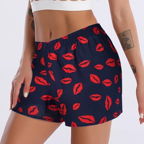 Image of Boxer Shorts for Women Gingham Sleep Y2k Printed Boxers Pj Boxer | Trendy Short,Checkered,Baggy Pj Boxers
