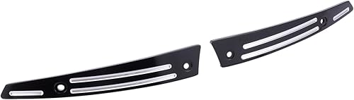 Miniatura 5 de Kit de moldura lateral de parabrisas dividido para motocicleta para modelos Harley Touring Road Glide 2014-2022 (negro plateado)