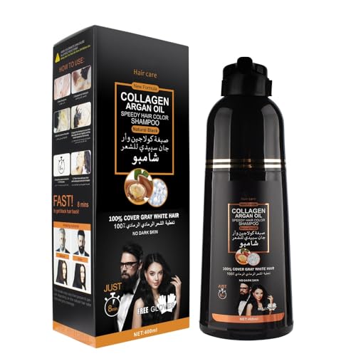 500Ml Verdunkelung Schwarzes Braun Haarfarbe Shampoo Haar Färben Black