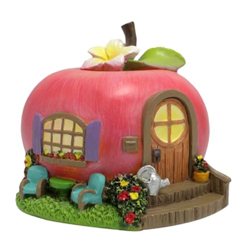 CIYODO Adornos De La Casa De Manzana Casas Decoración Diminuto Decoración De La Casa Miniaturas Mini Casas Adorno En Miniatura Mini Adorno De Pabellón Resina