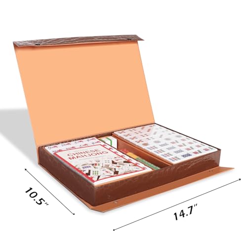 Set de Mahjong Chino con 146 fichas grandes y estuche miniatura 2