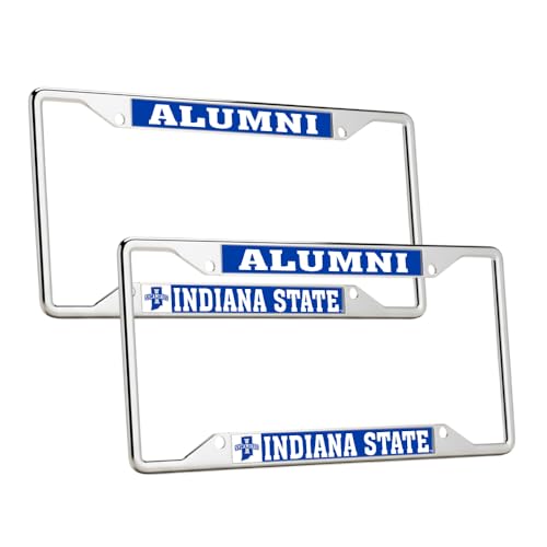 Desert Cactus Indiana State University ISU Sycamores Metal License Plate Frame for Front or Back of Car - Officially Licensed (Alumni Design 2)