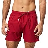 BOSS, Iconic Stripe Swim Trunks, Merry red, S