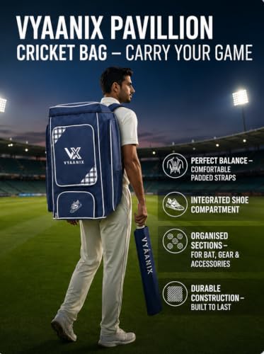 Image of Cricket Kit Bag with Backpack Straps (Navy)