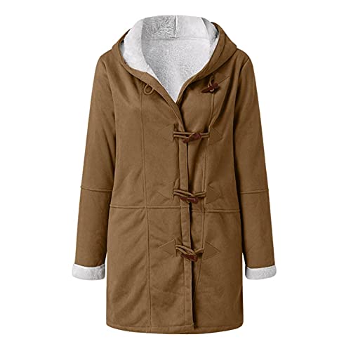 Womens Winter Coats Fuzzy Jacket Warm Plush Hoodies Horn Button Sweater Coat Plus Size Wool Jacket Velvet Outerwear4