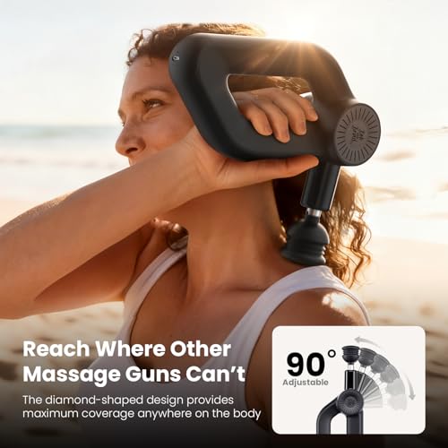 Image of BOB AND BRAD D6 Ultra Massage Gun with Infrared Light, Deep Tissue Percussion with 16mm Amplitude, Professional Muscle Massager for Athletes, Electric Handheld Massager
