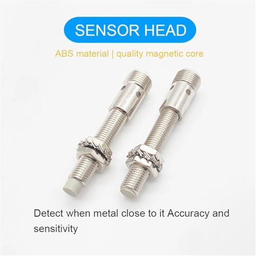 Sensor de proximidad M8 NPN NO inductivo con conector M12 cilíndrico de 4 pines LJ8A3 3