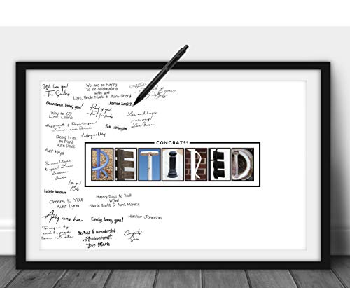 Katie Doodle Retirement Party Decorations - Creative Retirement Card or Guest Book Alternative - Great Party Supplies or Gifts for Women, Men, Co-workers - 11x17 Wall Art Poster [Unframed]